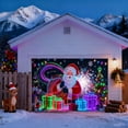 thumbnail image 3 of Decoraciones de Navidad Al Aire Libre Banner de la Puerta Del Garaje de Navidad Decoración de Tela de Fondo 6x13Ft Brillo en la Oscuridad Santa Elfos Decoraciones de Navidad Al Aire Libre, 3 of 7