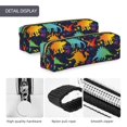 thumbnail image 4 of Easygdp Colorful Dinosaur para Estuche de Lápices de Cuero, Estuche de Papelería de Cuero, Estuche de Gran Capacidad con Cremallera, 4 of 7