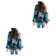 thumbnail image 2 of Camisa de mujer poliéster cuello plisado Minnieouse bohemia Verde S CBP137703, 2 of 6