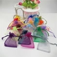thumbnail image 2 of Bolsa de Organza para embalaje de joyas, decoración de fiesta de boda, bolsas de tul con cordón, para regalo, 7x9, 9x12, 10x15cm, 50/100 Uds., 50%, 2 of 4