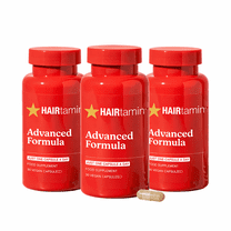 HAIRtamin Advanced Formula Supplement for Hair Health, with Biotin, Vitamins & Antioxidants, 100% Vegan – For Women & Men, 3-Month Supply