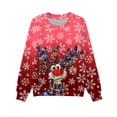thumbnail image 4 of PMVFHDE Chandail en Molleton Grande Taille en Liquidation Noël Mode Enfants Mignon Imprimé Col Rond Sans Capuche Manches Longues Vêtements Filles, Rouge, 11-12 Ans, 4 of 7