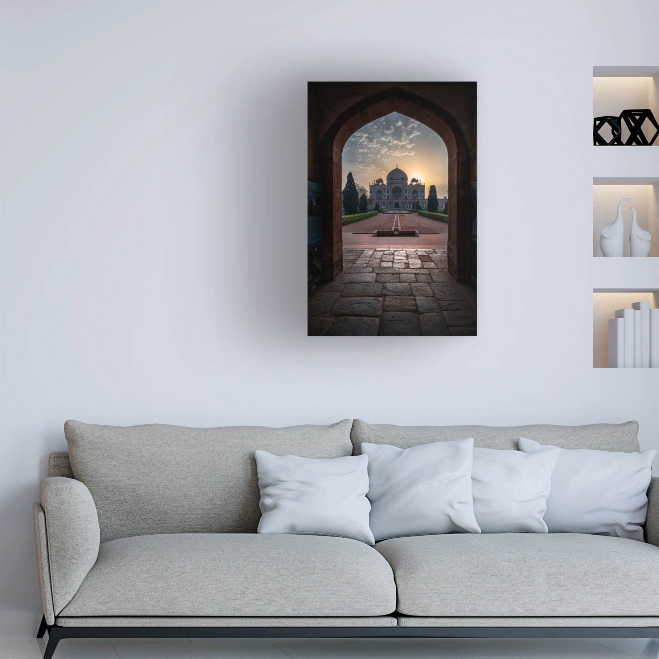 Trademark Fine Art Ramamurthi Palaniraman Humayun tomb - Glowing frame ! Canvas Wall Art