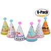 Outgeek 6Pcs Birthday Cap Printed Kids Party Hats Funny Birthday Party Supplies for Kids Adults