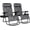 Grey, variant on NeoNiches Zero Gravity Recliners Outdoor Adjustable Folding Reclining Lounge Chairs w/Pillows, Cup Holder Trays and Carry Strap for Patio Backyard Beach Navy Blue Set of 2