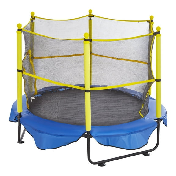 VEVOR 5FT Kids Trampoline with Safety Net, Basketball Hoop & Ocean Balls - IndoorOutdoor Birthday Gift for 3  Years