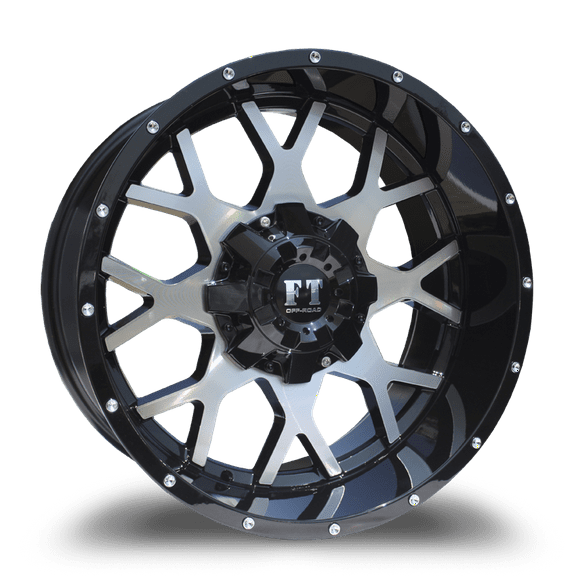 20X10 8-165 Off Road FT-0151 Polish/Black Wheel -24/125.7
