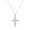 XL191 White Gold + White Diamonds, variant on Necklace Copper Inlaid Zircon Cross Necklace, Trendy Classic Neutral Wind Cross Necklace.