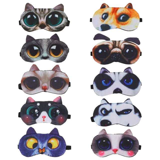 MasteelfCA 10Pcs Sleeping Eye Masks Eye Shading Masks Eye Masks for Home (Assorted Color)