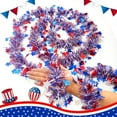 thumbnail image 3 of 8 Pcs Independence Day Metallic Tinsel Twist Garland Topboutique Patriotic Garland Decorations Red White and Blue Tinsel Garland 4th of July Hanging Supplies for Memorial Day Party Decor,6.56 ft, 3 of 8