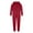 Wine, variant on Yuyuzo Mens Jumpsuits Fleece Lined Zip up Onesie Pajamas Playsuit Casual Jogger Sweatsuit Overall Romper