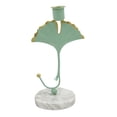 thumbnail image 1 of Hojas cónicas decorativas Candebros Tealight Oración Ve Mantel Candebro Candebros de estar, cena, mesa, inauguración de casa Ginkgo biloba verde, 1 of 8