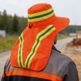 thumbnail image 5 of High Visibility Reflective Work Safety Sun Hat with Neck Flap, Wide Brim UV Protection Hat With Top Vents, Breathable Cooling Mesh for Summer Heat, 5 of 6