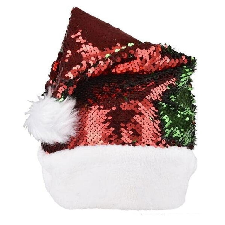 PMU Christmas Flip Sequin Santa Hat Red/Green Sequins Hats  display picture 1