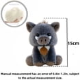 thumbnail image 3 of Lifelike Pig Stuffed Animal, 5.9in Cute and Soft Zoo Animal Plush Doll Commemorative Gift, 3 of 4