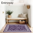 thumbnail image 3 of ODIKA 3'x5' Machine Washable Non-Slip Area Rug, Bordered Maze Interlocking Diagonal Symmetrical Decorative High Traffic Rug, Purple, 585525, 3 of 7