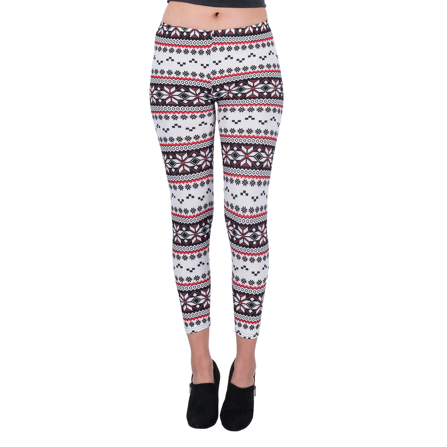 Women's Mid-Waist Full Length Stretchy Active Leggings For Workouts and Yoga