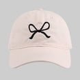 thumbnail image 2 of Womens Beach Hat Women Cute Bow Preppy Trucker Sun Cap Hiking Travel Beige One Size, 2 of 4