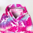 thumbnail image 5 of NOLDARES Girls Boys Fleece Hooded Robes, Warm Printed Bath Robe for Kids Soft Fuzzy Bathrobe for Gifts,Red,2-3 Y, 5 of 6