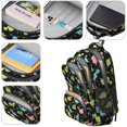 thumbnail image 4 of Dinosaur and Star Black Pattern Cute School Backpack Bag with Padded Back and Adjustable Shoulder Straps 16.9 X 12.6 X 5.9 Inches, 4 of 5
