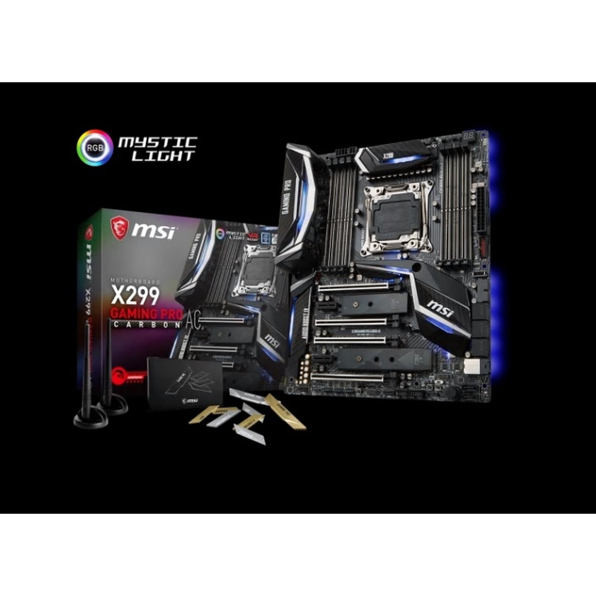 Msi X Series S66 X299 Maximum 128gb Ddr4 Pcie Atx X299 Gaming Pro Carbon Ac Walmart Canada