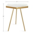 thumbnail image 2 of Kate and Laurel Kashvi Modern Hexagon Side Table, 14 x 14 x 20, White and Gold, Contemporary Geometric Accent End Table, 2 of 5