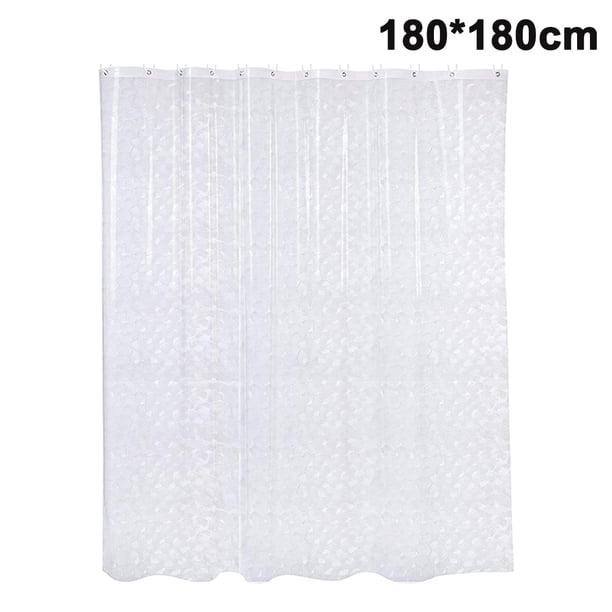 Cortina de ducha de cubo de agua 3D, cortina de ducha impermeable, cortina de baño semitransparente de EVA, cortina de ducha de vinilo resistente al agua y duradera Adepaton 2034889-1