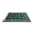 thumbnail image 2 of Ahgly Company Machine Washable Indoor Rectangle Oriental Turquoise Blue Industrial Area Rugs, 2' x 4', 2 of 4