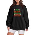 thumbnail image 4 of Sudadera sin capucha Gibobby de Manga larga con Cuello redondo y estampado de navideñas para Mujer Negro M, 4 of 5