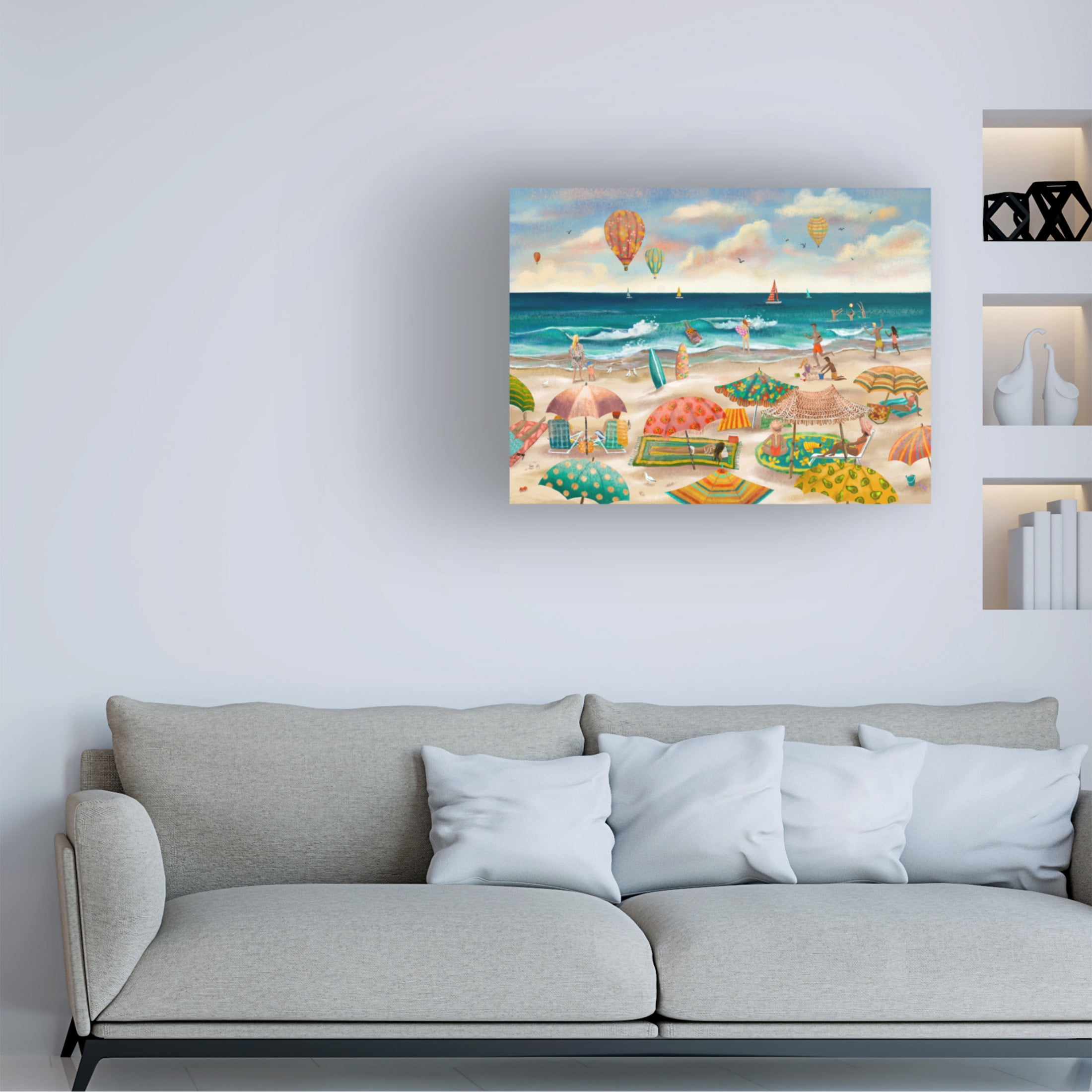 Canvas Wall Art - Christine Rotolo 'Beach Day' Wall Art for Living Room, Bedroom, or Office Décor by Trademark Fine Art - 19 x 14 Inches