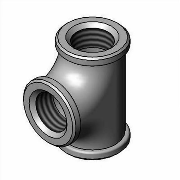 T&S Brass - Cast Tee, 3/8'' NPT Female (Chrome-Plated