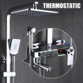 thumbnail image 1 of Golden Shower Set Bathroom Smart Digital  System Wall Mount Thermostatic Bath Faucet SPA Rainfall Bathtub LED Tap Full Kit My Lux Decor Round, 1 of 22