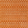 thumbnail image 1 of Unique Loom Moroccan Trellis Tribal Area Rug 6' x 6' Square Orange/Ivory, 1 of 1
