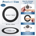 thumbnail image 3 of Uxcell 4-Pack Goof Rings for 6" Recessed Lights, 5.9" ID 8.1" OD Durable Steel Trim Ring Flush Mount Black, 3 of 6