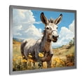 thumbnail image 2 of Designart "Horizon of Countryside Donkey I" Animals Framed Wall Art Decor - Modern Grey Donkey Entryway Framed Wall Art, 2 of 6