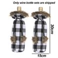 thumbnail image 2 of Christmas Wine Bottle Cover, Wine Bottle Plaid Sweater Design Decorations Compatible With Xm, 2 of 5