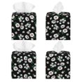 thumbnail image 2 of Kdxio Daisies Flowers Print Tissue Box Cover,Square Decorative PU Leather Facial Paper Case Organizer Holder Dispenser for Bathroom,Night Stands,Desk,Car 5.2''X5.2''X5.2'', 2 of 8