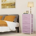 thumbnail image 2 of Moasis Modern Wide Dresser Storage Tower with 4 Drawers Pink, 2 of 5