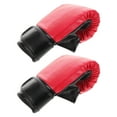 thumbnail image 1 of OULII 1 Paire de Gants de Boxe en PU Durables Rouges pour Boxe Kickboxing et Thaïlandais, 1 of 8