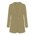 thumbnail image 4 of Xudanell Blazers for Women Trendy Business Casual Jackets Long Sleeve Open Front Cardigan Work Suit Fall Fashion 2024 Blazer (Khaki,S), 4 of 4