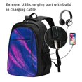 thumbnail image 2 of Balery Neon Gradient Blue Mochila con carga USB para hombre y mujer - Mochila impermeable y antirrobo para laptop con puerto USB para viajes, trabajo, 2 of 7