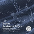 thumbnail image 5 of Navy Blue Waffle Shower Curtain, Heavy Duty Fabric Shower Curtain for Bathroom, Luxury Weighted Bathroom Shower Curtain Set, Polyester Blend Cloth with 12 Hooks, 5 of 12