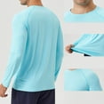 thumbnail image 6 of Dovford Men's Rash Guard Shirts Swim Shirts UPF 50+ UV Sun Protection Long Sleeve Shirts Lightweight Quick Dry 2025, 6 of 8
