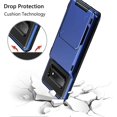 thumbnail image 4 of Case for Galaxy S10 Plus Case Wallet [4 Card Pocket] Card Holder Slot Anti-Scratch Dual Layer Protective Bumper Tough Rubber Armor Hard Shell Cover Case for Samsung Galaxy S10 Plus (Navy), 4 of 11