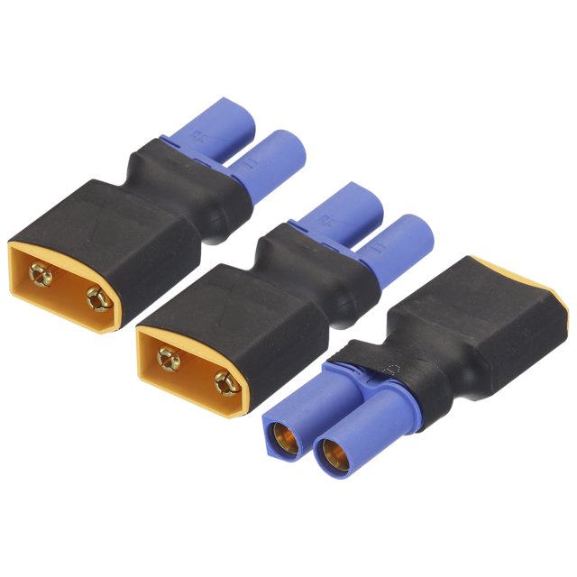 Unique Bargains XT90 Male to EC5 Female Connector Adapter RC/RC LiPo Battery Converter 3pcs
