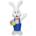thumbnail image 2 of Northlight Inflatable Lighted Standing Easter Bunny with Egg Outdoor Decoration - 7', 2 of 8