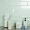 Abolos- Frosted Elegance 3" x 12" Glass Subway Tile in Glossy Arctic (14sqft / 56pc Box)
