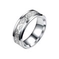 thumbnail image 1 of Anillo para hombre, chapado en acero inoxidable, decorativo, para adultos, joyería de mano, decoración informal para festivales, regalo Ropa, zapatos y accesorios Miscelánea Plata talla 7 Minnieouse  AP014587-02, 1 of 6