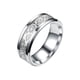 thumbnail image 1 of Anillo decorativo para hombre Sonducket chapado en acero inoxidable Plata talla 7, 1 of 6