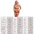 thumbnail image 3 of Dido Christmas Lingerie Set with Feather Trim Xmas Strap Plaid Bra with Hat, 3 of 8